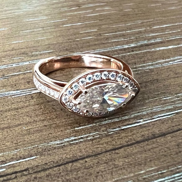 Natural Fancy Light Pinkish Brown (Pink Diamond) GIA Certified 1.46 ctw 14k Ring - Picture 2 of 12